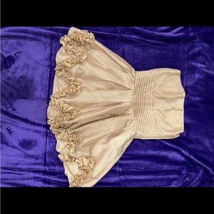 Daisy Bright Yellow Ruffle Detailed Strapless Mini Dress